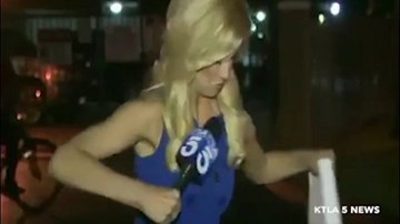 Nữ MC Mỹ nhảy 'tưng tưng' vì gián khổng lồ đậu vào ngực