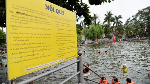 'Công viên nước' miễn phí độc đáo nhất ngoại thành Hà Nội
