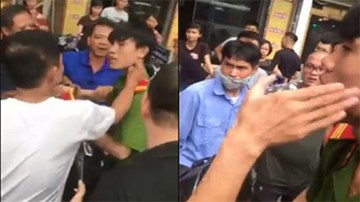 Xác minh nam thanh niên mặc quần áo công an bị dân tát giữa phố
