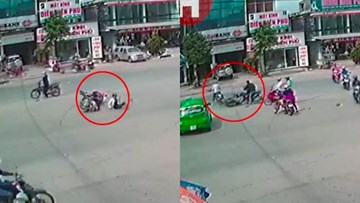 Tông người phụ nữ đang sang đường, thanh niên bỏ chạy tông tiếp 2 xe khác