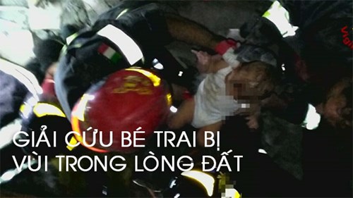 Giải cứu bé trai bị vùi sâu trong đổ nát sau trận động đất ở Ý