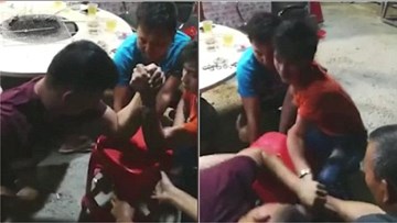 Gãy xương răng rắc khi vật tay với bạn nhậu