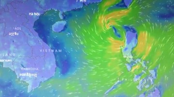 Áp thấp nhiệt đới hướng thẳng vào Trung Quốc