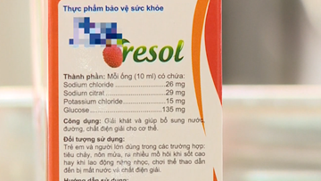 Hiểm họa từ việc dùng Oresol dạng thực phẩm chức năng cho trẻ