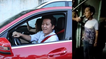 CSGT kiểm tra nồng độ cồn của Trường Giang