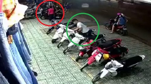 Màn dàn cảnh lừa bảo vệ để trộm xe máy nhưng bất thành