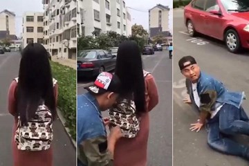 Gái xinh cao tay dọa gã móc túi sợ khiếp vía