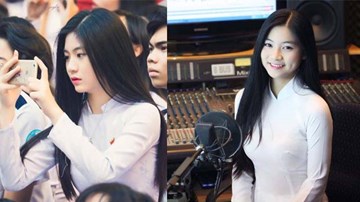 'Hot girl áo dài' tự tin khoe giọng ngọt như mía khi cover hit 'Duyên phận'