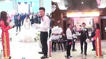 Chú rể hát cực hay tặng cô dâu trong đám cưới khiến nhiều người 'lịm tim'