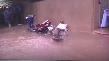 Mưa lớn khiến Côn Đảo bị ngập cục bộ ở nhiều điểm