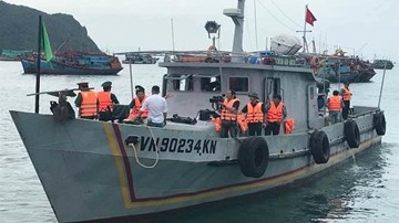 Sóng to gió lớn, cây xanh đổ gãy, nước tràn vào đảo Trường Sa vì bão số 16