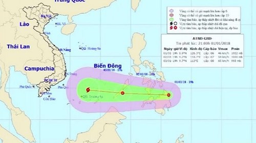Biển Đông sắp hứng cơn bão đầu tiên trong năm 2018