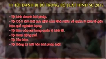 11 tội danh hình sự bị bãi bỏ từ 1/1/2018