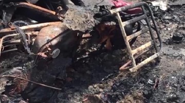 Nghi mâu thuẫn với vợ người đàn ông ôm bình ga tự thiêu