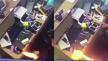 Smartphone phát nổ cháy như súng phun lửa