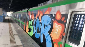 Sơn lại tàu Cát Linh – Hà Đông vẽ trộm