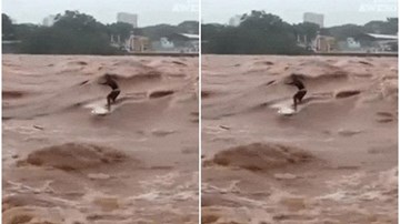 Để thỏa mãn đam mê thanh niên bất chấp cả ... lũ lụt
