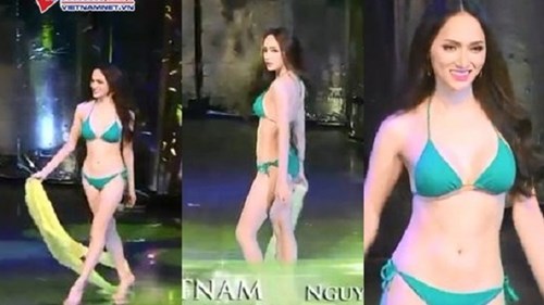 Hương Giang tự tin khoe body cực nóng bỏng trong phần thi bikini