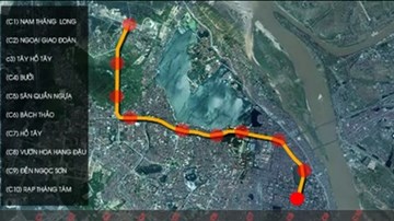 Xem mô hình ga tàu điện ngầm C9 ở Hồ Gươm