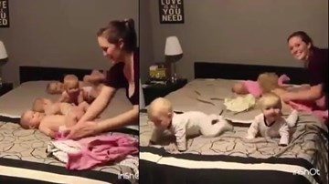 Bà mẹ quay cuồng với bốn đứa nhóc siêu quậy