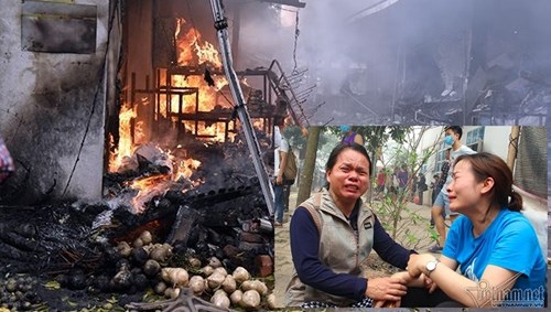 Cháy lớn ở chợ Quang, Hà Nội: Tiểu thương khóc ngất vì trắng tay