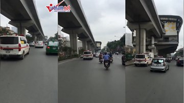 Ô tô giăng 'thiên la địa võng' quyết không nhường đường xe cứu thương