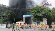 Hà Nội: Cháy ở bệnh viện Việt - Pháp, cột khói bốc cao hàng chục mét