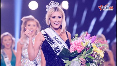 Ngắm tân Hoa hậu Mỹ 2018 rạng rỡ phút đăng quang