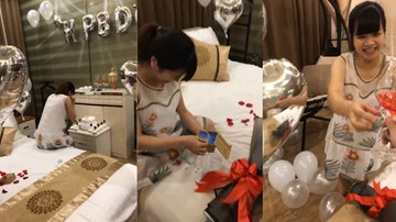 Vợ bầu được chồng bí mật tổ chức sinh nhật và tặng quà xịn