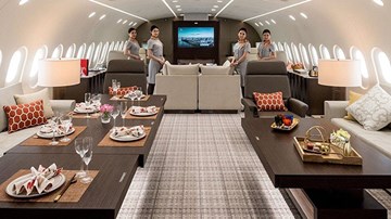 Bên trong 'lâu đài bay' Boeing 787 Dreamliner- chuyên cơ dành cho tỷ phú