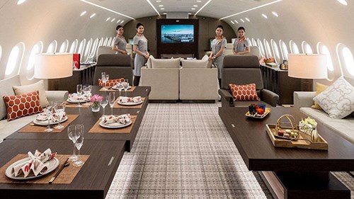 Bên trong 'lâu đài bay' Boeing 787 Dreamliner- chuyên cơ dành cho tỷ phú