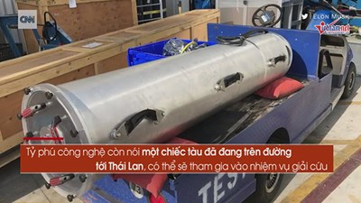 Ngắm tàu lặn mini tỷ phú Elon Musk chế tạo để giải cứu đội bóng Thái Lan