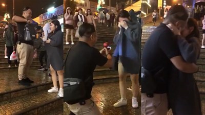 Màn cầu hôn ngọt ngào giữa chợ Đà Lạt hút dân mạng