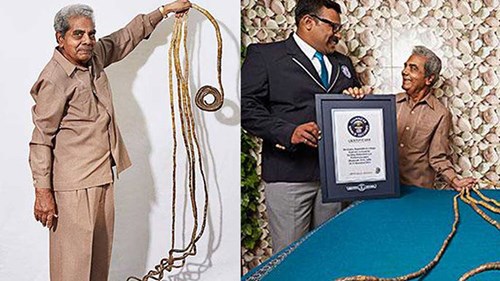 Ông lão 82 tuổi tiếc nuối 'chia tay' bộ móng kỷ lục dài gần 10m