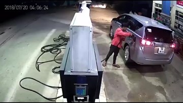 Tài xế lái ô tô vào đổ 1 triệu tiền xăng rồi tăng ga bỏ chạy lúc nửa đêm