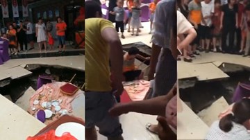 Hố tử thần nuốt chửng cả bàn tiệc và 6 người đang ăn cưới
