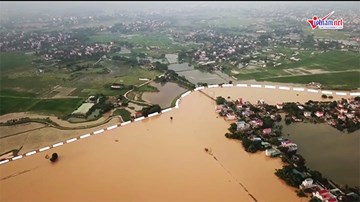 700 người trắng đêm đắp cát ở Chương Mỹ, đê sông Bùi liệu đã an toàn?