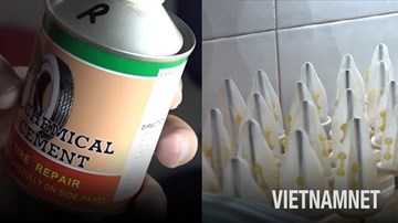 'Đột kích' cơ sở dùng keo dán lốp làm bao cao su ở TP. Hồ Chí Minh