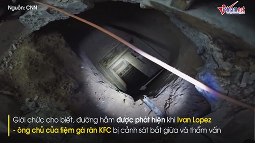 Phát hiện đường hầm vận chuyển ma túy xuyên quốc gia bên dưới nhà hàng KFC