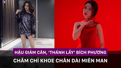 Hậu giảm cân, “Thánh lầy” Bích Phương chăm chỉ khoe chân dài miên man