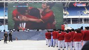 U23 Việt Nam và đoàn TTVN ASIAD 2018 hát Quốc ca tại Lễ vinh danh