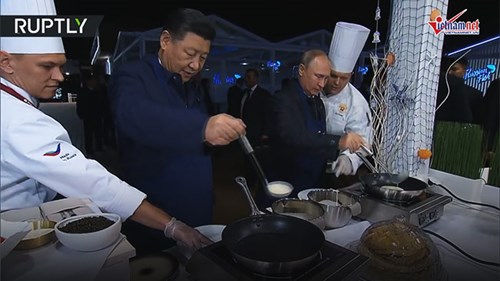 Ai là người thắng cuộc khi TT Putin và ông Tập Cận Bình đọ tài làm bánh?