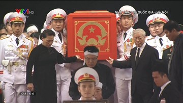 Lễ di quan đưa linh cữu Chủ tịch nước Trần Đại Quang về quê nhà