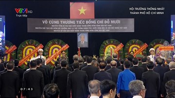 Lễ viếng nguyên Tổng bí thư Đỗ Mười tại hội trường Thống Nhất, TP.HCM