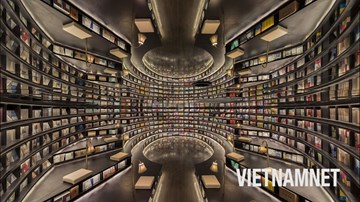Khám phá 'thư viện ảo ảnh' với những hàng sách dài bất tận ở Trung Quốc