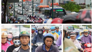 Bão số 9: Xuyên đêm chống ngập, sáng lại vật vã cày ải kẹt xe