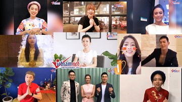 Dàn sao Việt hội tụ, tưng bừng chúc tuyển VN giành cúp vô địch