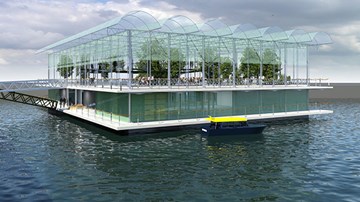 Mô hình trang trại nuôi bò trên mặt nước thách thức thảm họa thiên nhiên