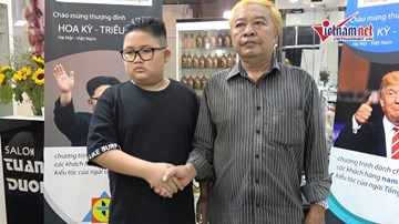 Tiệm tóc Hà Nội cắt miễn phí kiểu đầu ông Trump, ông Kim