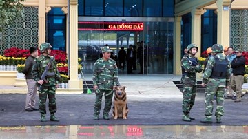 Huy động chó nghiệp vụ, siết chặt an ninh quanh ga Đồng Đăng